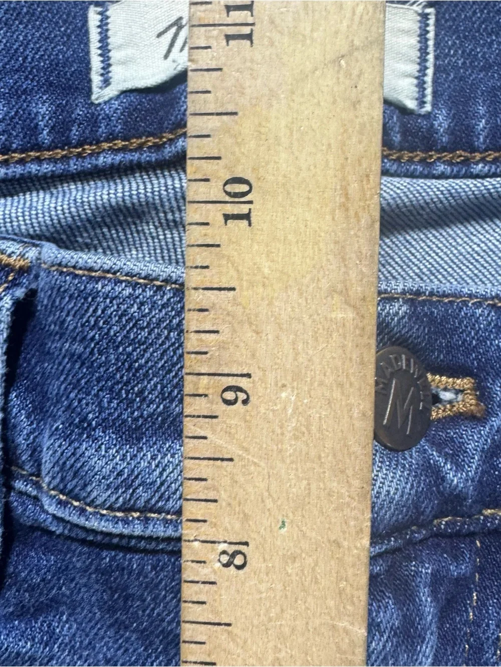 Madewell Jeans Mens 30 Straight Blue Denim Mid Rise Cotton Blend Meas 29x31
